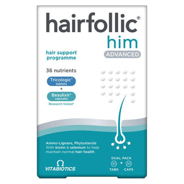 Hairfollic Him Advanced - 30 Tablets + 30 Capsules